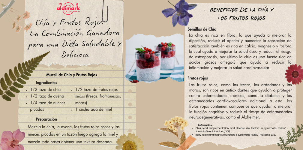 Receta Chía y frutos rojos